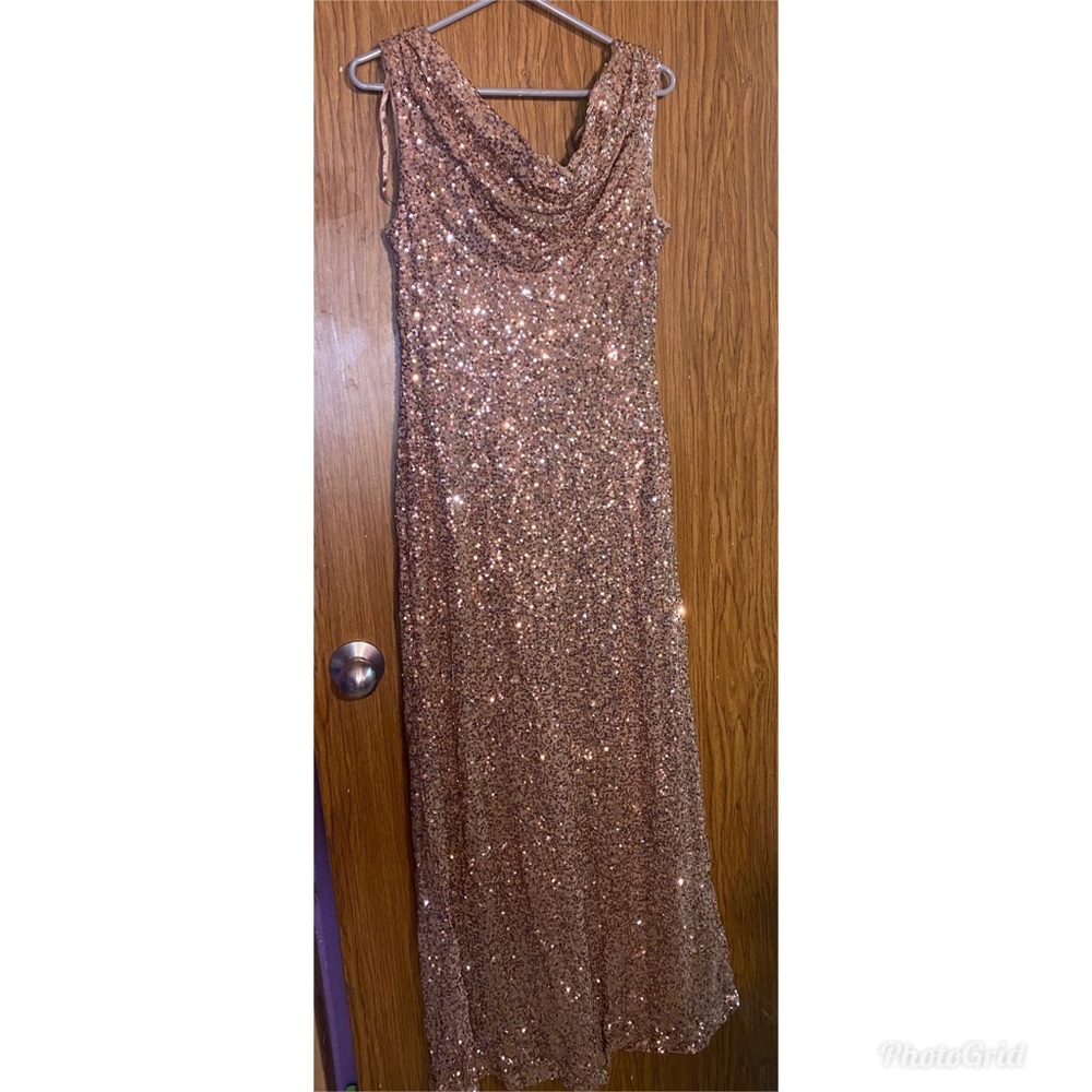 Pink sequin gown